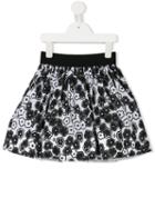 Simonetta Floral Print Skirt, Girl's, Size: 6 Yrs, Black