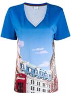 Ps Paul Smith Telephone Box Print T-shirt - Blue
