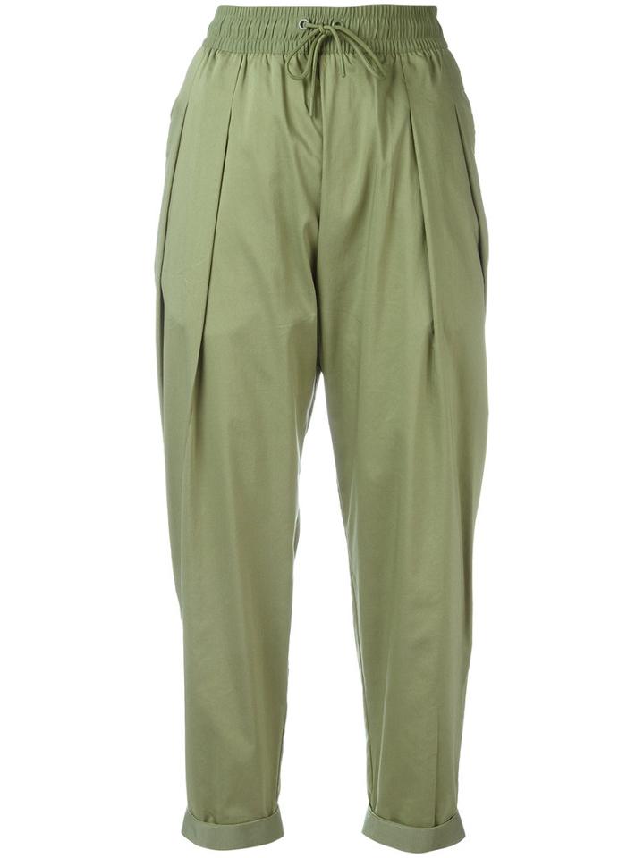 Nike Loose-fit Trousers, Women's, Size: Medium, Green, Cotton/polyester