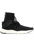 Balmain Knotted Ankle Sneakers - Black