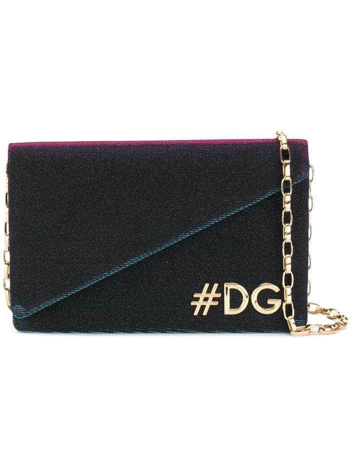 Dolce & Gabbana Hashtag Logo Shoulder Bag - Pink & Purple