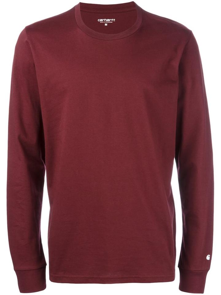 Carhartt Longsleeved T-shirt, Men's, Size: Small, Pink/purple, Cotton