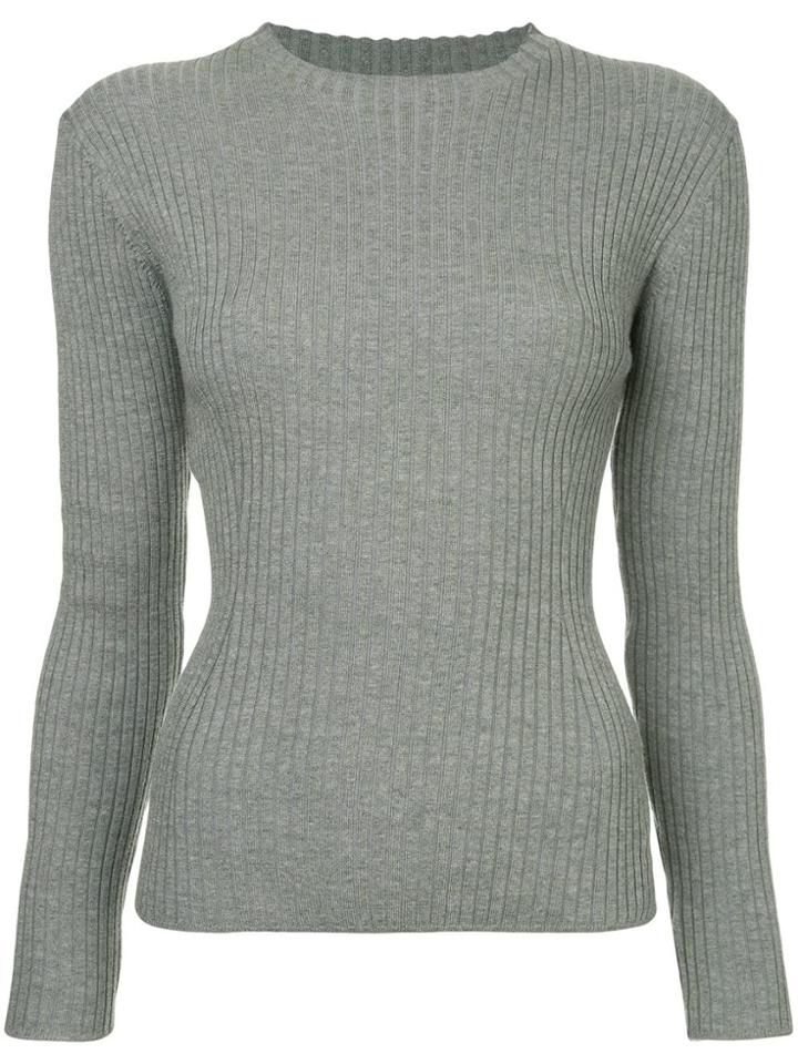 Des Prés Ribbed Knit Top - Grey
