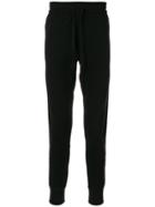 Dolce & Gabbana Cuffed Stripe-detail Track Pants - Black