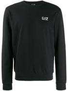 Ea7 Emporio Armani Printed Logo Sweatshirt - Black