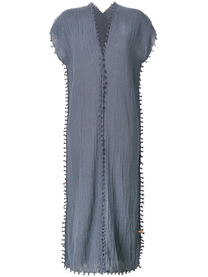 Caravana Knotted Jute Midi Dress - Blue