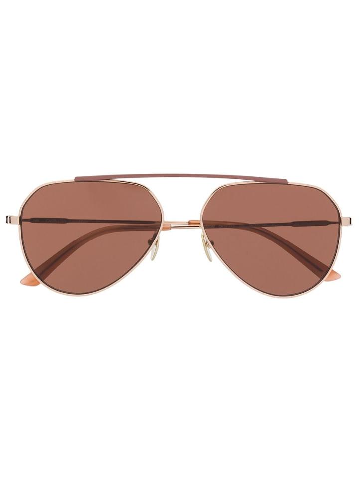 Calvin Klein Aviator Frame Sunglasses - Gold