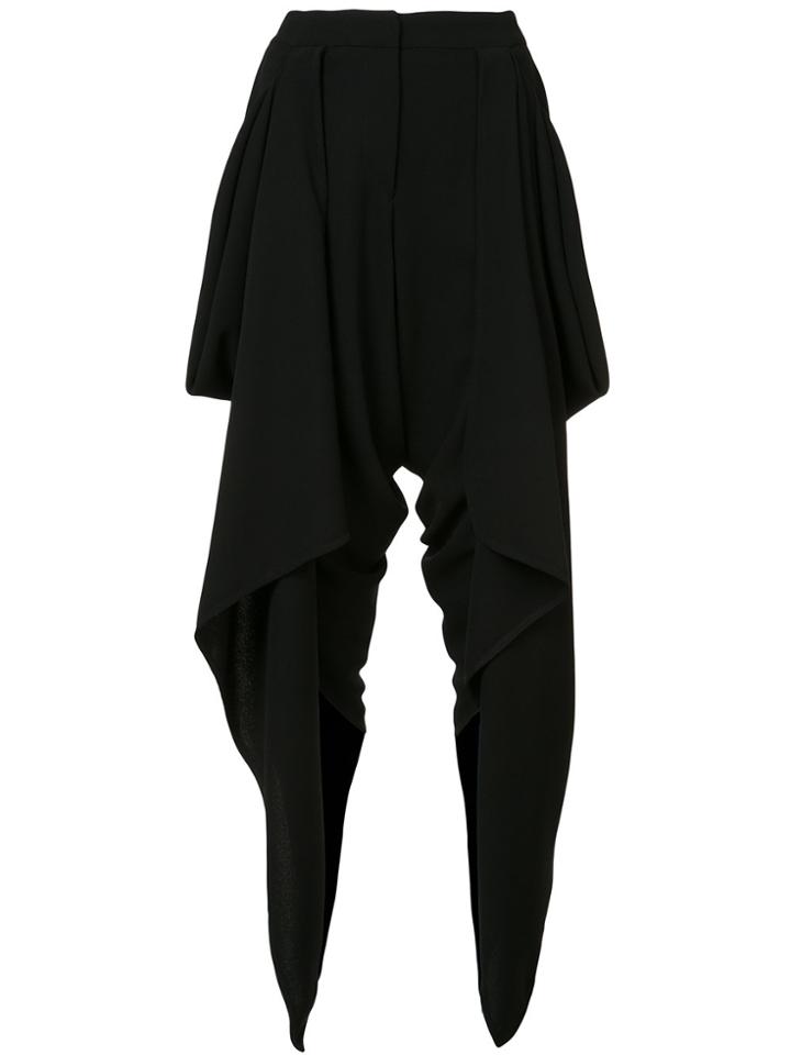 Gareth Pugh Draped Wrap Cropped Trousers - Black