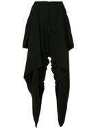 Gareth Pugh Draped Wrap Cropped Trousers - Black