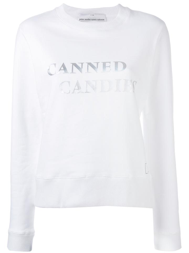 Paco Rabanne - Canned Sweatshirt - Women - Cotton - 34, White, Cotton