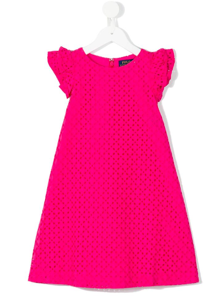 Ralph Lauren Kids - Broderie Dress - Kids - Cotton - 4 Yrs, Pink