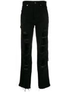 Almaz Ripped Detail Jeans - Black