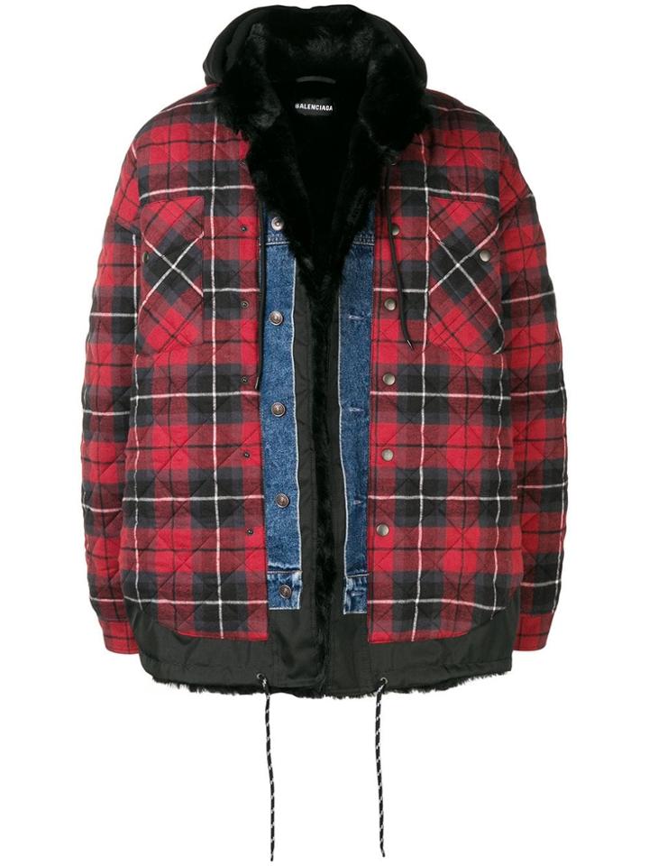 Balenciaga Triple Layer Jacket - Red