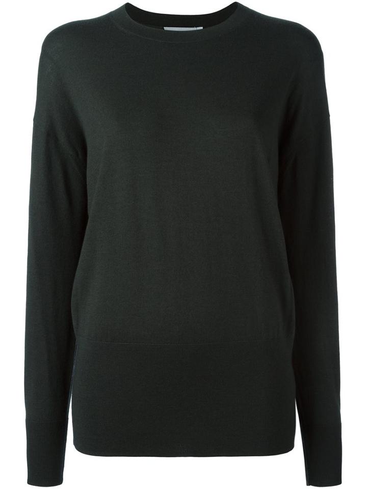 Vince Crew Neck Ultra Fine Sweater, Women's, Size: Large, Green, Merino