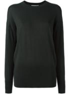 Vince Crew Neck Ultra Fine Sweater, Women's, Size: Large, Green, Merino