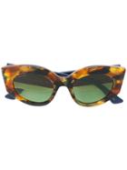 Gucci Tortoise Shell Effect Sunglasses - Brown