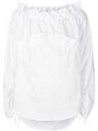 Cédric Charlier Off-shoulder Shirt - White