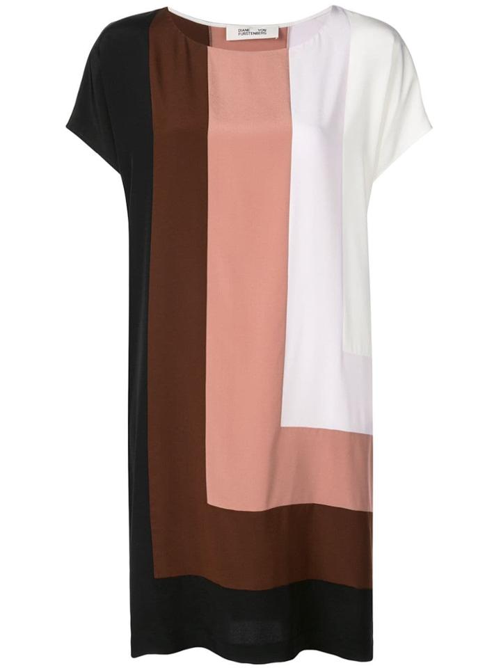 Diane Von Furstenberg Danika Colour-block Dress - White