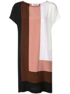 Diane Von Furstenberg Danika Colour-block Dress - White