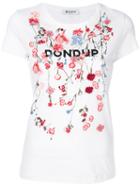 Dondup - Floral Embroidery T-shirt - Women - Cotton - Xl, White, Cotton