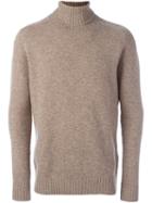 Lardini Turtleneck Jumper, Men's, Size: Large, Brown, Cashmere/wool
