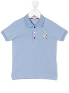 Moncler Kids Chest Patch Polo Shirt - Blue