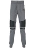Philipp Plein - Biker-style Track Pants - Men - Cotton/polyester/polyurethane - L, Grey, Cotton/polyester/polyurethane