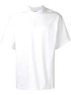 Zilver T-shirt With Shoulder Slash - White