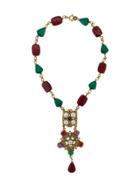 Yves Saint Laurent Vintage 1980's Stones Necklace - Gold