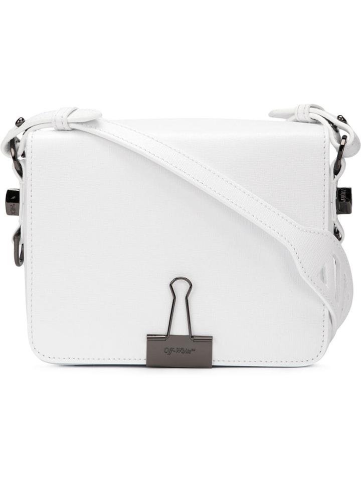 Off-white Binder Clip Shoulder Bag
