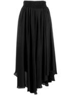 Fabiana Filippi Asymmetric Pleated Skirt - Black