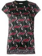 Fendi Geometric Print Blouse - Black