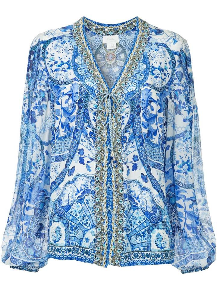 Camilla Eternity's Empire Peasant Blouse - Blue