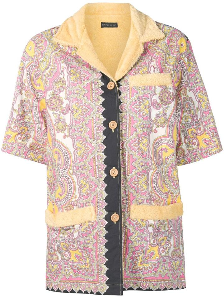 Etro Paisley Print Shirt Jacket - Pink