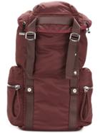 Diesel Black Gold Buckle Strap Backpack - Red