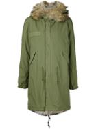 Mr & Mrs Italy Lined Hooded Parka, Women's, Size: Xs, Green, Polyester/acetate/viscose/coyote Fur