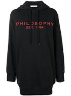 Philosophy Di Lorenzo Serafini Logo Print Hoodie - Black