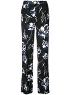 Michael Kors Collection Floral Print Trousers - Black