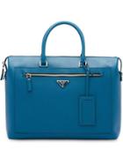 Prada Saffiano Leather Briefcase - F0285 Ocean Blue