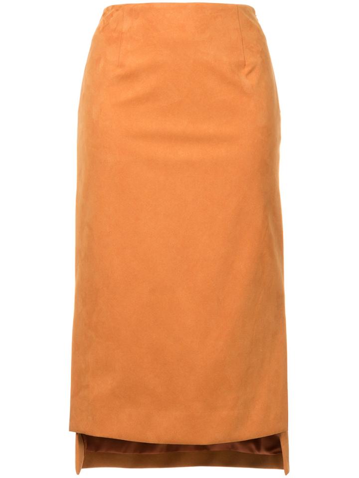 Estnation High Low Skirt - Yellow & Orange
