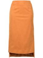 Estnation High Low Skirt - Yellow & Orange