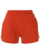Maison Kitsuné Contrast Trim Shorts - Yellow & Orange