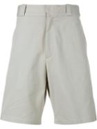 Palm Angels Poplin Shorts With Embroidered Side Band