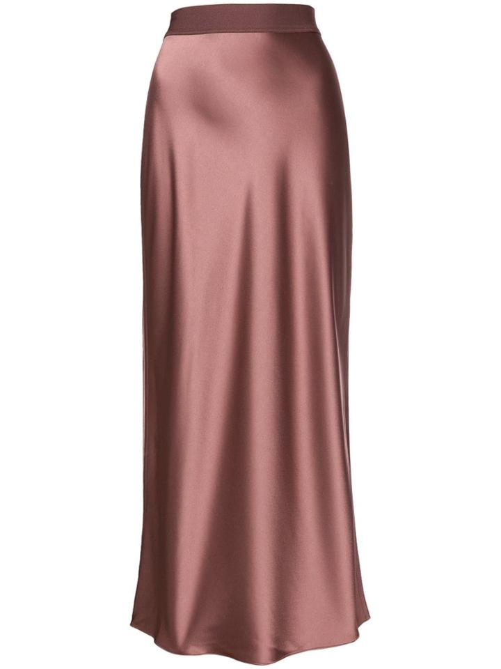 Theory High Waisted Maxi Skirt - Pink