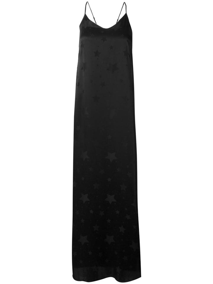 Rta - Star Print Slip Dress - Women - Silk - 8, Women's, Black, Silk