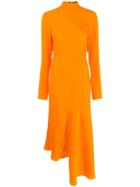 House Of Holland Mock Neck Long Dress - Orange
