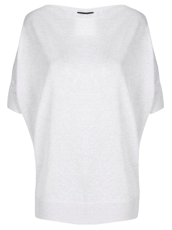 Fay Loose Knitted T-shirt - Silver