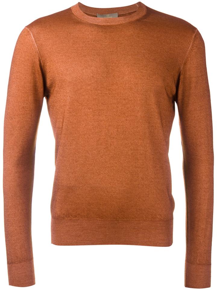 Cruciani Knitted Sweater, Men's, Size: 52, Brown, Cashmere/silk