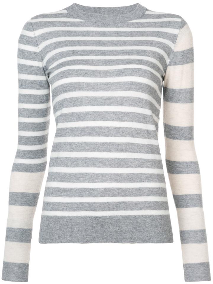 Derek Lam 10 Crosby Striped Mock Neck Pullover - Grey