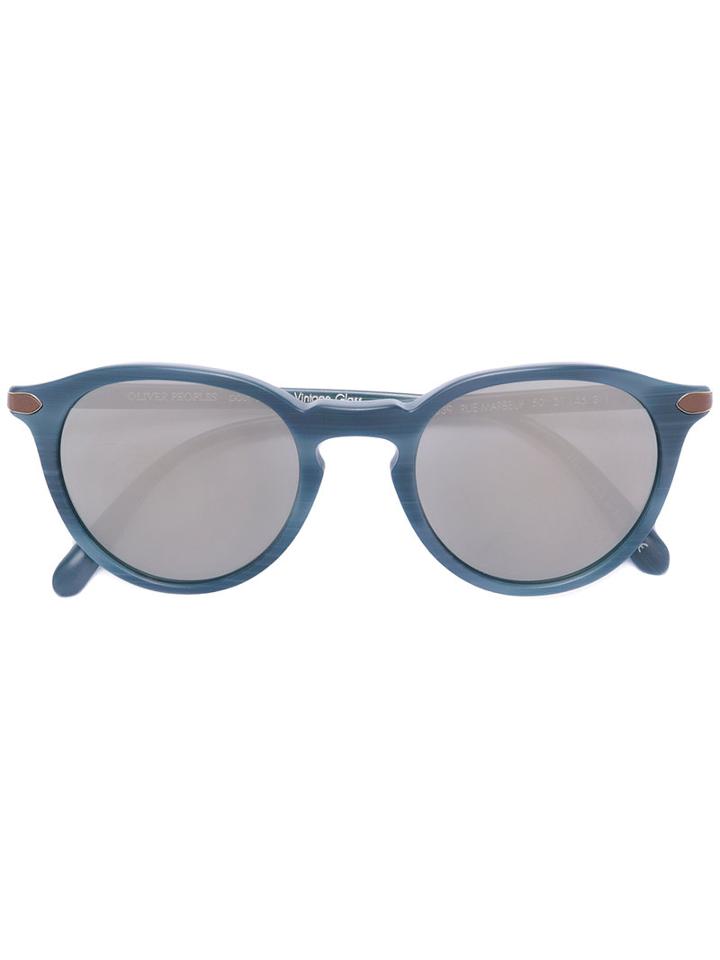 Oliver Peoples - 'rue Marbeuf' Sunglasses - Unisex - Leather/acetate - One Size, Blue, Leather/acetate